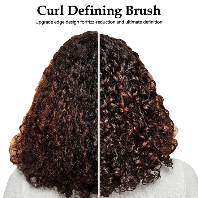 Alt view image 4 of 7 - YEVYO Curl Defining Brush for Curly Hair - Bounce Styling Tool for 3A to 4C Coils & Waves - Eco-Friendly Lightweight Design - Mint Green