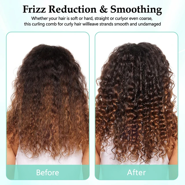 Alt view image 5 of 7 - YEVYO Curl Defining Brush for Curly Hair - Bounce Styling Tool for 3A to 4C Coils & Waves - Eco-Friendly Lightweight Design - Mint Green