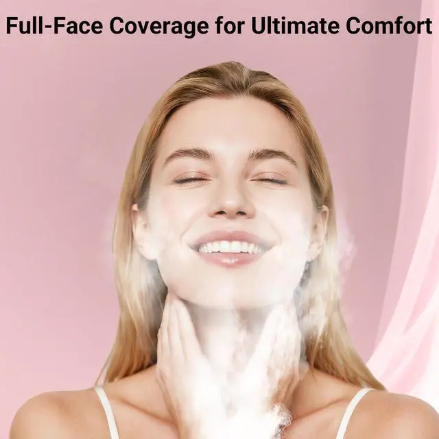 Alt view image 5 of 6 - YEVYO Nano Ionic Facial Steamer for Facial Deep Cleaning - Hot & Cool Mist Modes, 240ML Water Tank, Large Steam Outpu - Home SPA Machine for Women & Men - Rose Gold