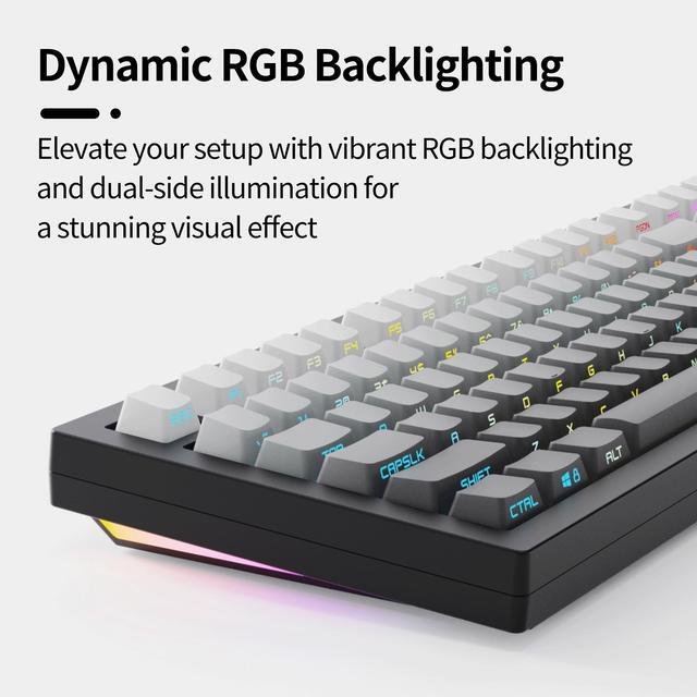 Alt view image 5 of 7 - ZORNHER ZH870 Wireless Mechanical Gaming Keyboard,80% Black Custom Creamy Sound Keyboard with Shine Through PBT Keycaps,Pre-lubed Linear Switches,Hot-Swappable,RGB Backlit,2.4GHz/USB-C/BT5.0