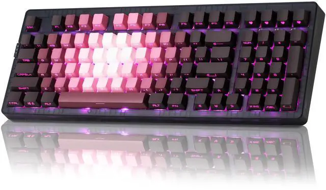 Main image of ZORNHER ZH980 Wireless Mechanical Gaming Keyboard,95% Pink Custom Creamy Keyboard with Number Pad,Lighted Up PBT Keycaps,Pre-lubed Linear Switches,Hot-Swappable,RGB Backlit,2.4GHz/USB-C/BT5.0