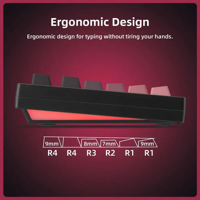 Alt view image 7 of 7 - ZORNHER ZH870 Wireless Mechanical Gaming Keyboard,80% Pink & Purple Custom Creamy Sound Keyboard with Shine Through PBT Keycaps,Pre-lubed Linear Switches,Hot-Swappable,RGB Backlit,2.4GHz/USB-C/BT5.0