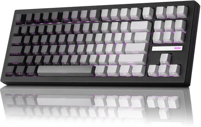 ZORNHER ZH870 Wireless Mechanical Gaming Keyboard,80% Black Custom