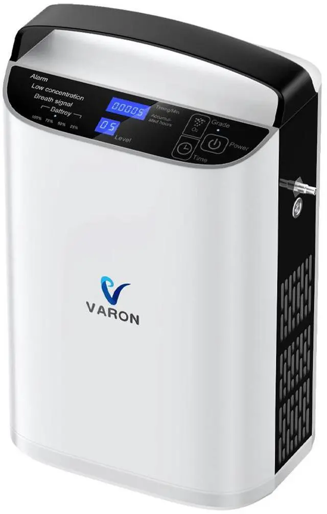 Main image of Monport Portable Pulse Oxygen Concentrator - 1000mL/min Adjustable Flow, Dual Mode (Auto-Sensing/Fixed), 58dB Ultra Quiet with Removable Battery & AC/DC Power