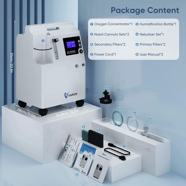 Alt view image 7 of 7 - MONPORT 2-in-1 Oxygen Concentrator : 93% Pure O2, 7-Day Quiet Operation, Portable with Wheels, CPAP Compatible for Elderly, Athletes, Home Use