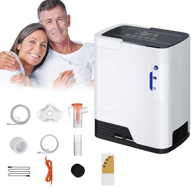 Alt view image 3 of 7 - MONPORT Oxygen Machine for Whole Family - 1-7L Adjustable Flow, Auto-Humidification & Remote Control with AC Power