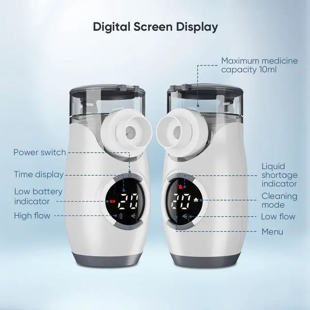 Alt view image 5 of 7 - MONPORT Portable & Lightweight Humidifiers Machine or Room Home,USB Rechargeable,Adults & Kids,Gray
