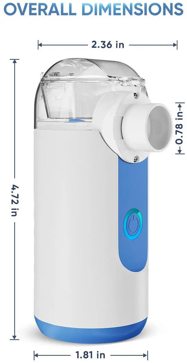 Alt view image 3 of 6 - Monport Portable Dual-Power Mesh Humidifier with 3 Modes - 10mL Tank, Ultra-Fine 5m Mist, Under 50dB Quiet for Bedroom, Office, Travel