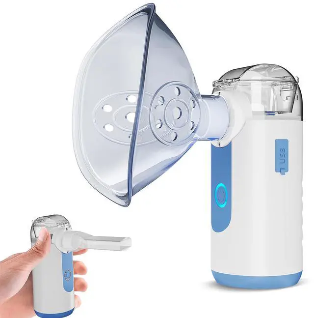 Alt view image 4 of 6 - Monport Portable Dual-Power Mesh Humidifier with 3 Modes - 10mL Tank, Ultra-Fine 5m Mist, Under 50dB Quiet for Bedroom, Office, Travel