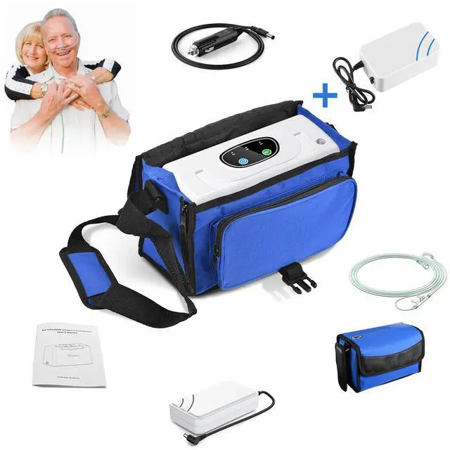 Main image of Monport|2-Battery ComboPortable Oxygen Concentrator with 5000mAh+2500mAh Batteries, 4.5Hrs Extended Use, 3L/min, for Travel, Outdoor