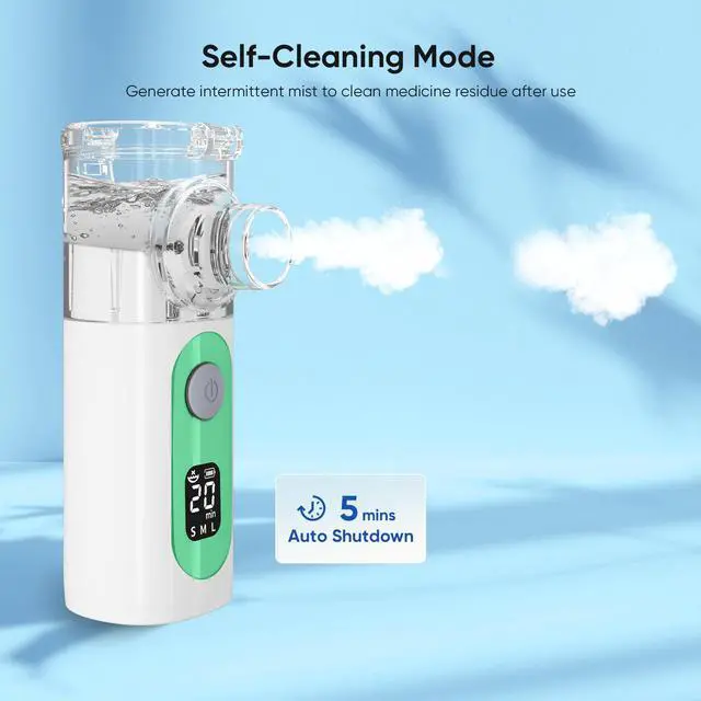 Alt view image 3 of 7 - MONPORT|Handheld Mesh Nebulizer, 3 Speeds & LCD Display, 180 Mins Battery, Type-C, for Cough & Cold Relief, Portable Nebulizer for Adults & Kids