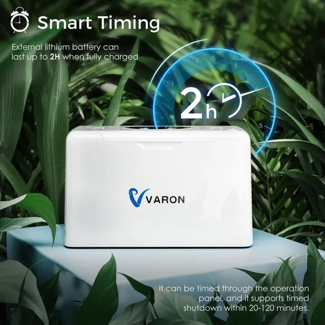 Alt view image 5 of 7 - Monport|Portable Oxygen Concentrator for Travel & Outdoors - 3L/min, 30.5% Pure Oxygen, Rechargeable Battery, Car Adapter, Lightweight (3.3lb) - Camping, Hiking Accessory|Varon VL-2