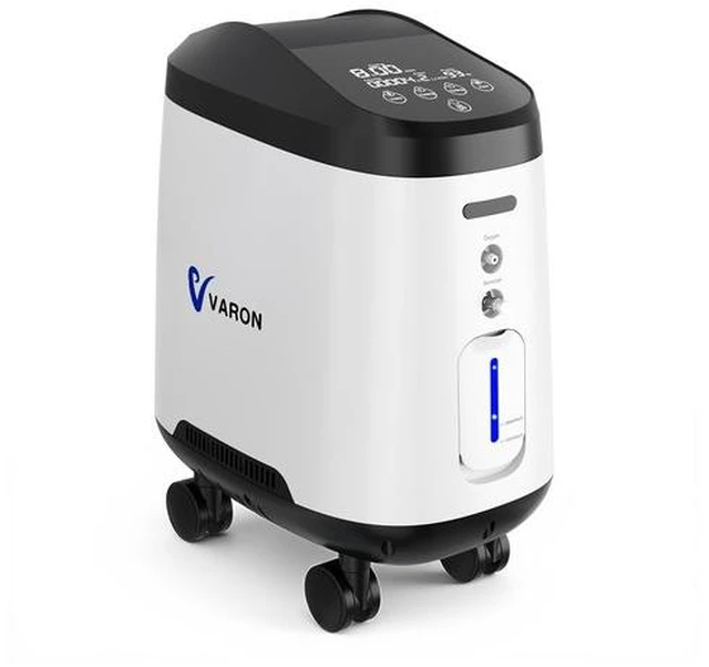 Main image of Varon| 9L Home Oxygen Concentrator, 1-9 L/min Adjustable Flow, 93% High Purity, 45dB Quiet Operation, 8-Hour Timer, Voice Prompt & SOS Call Function