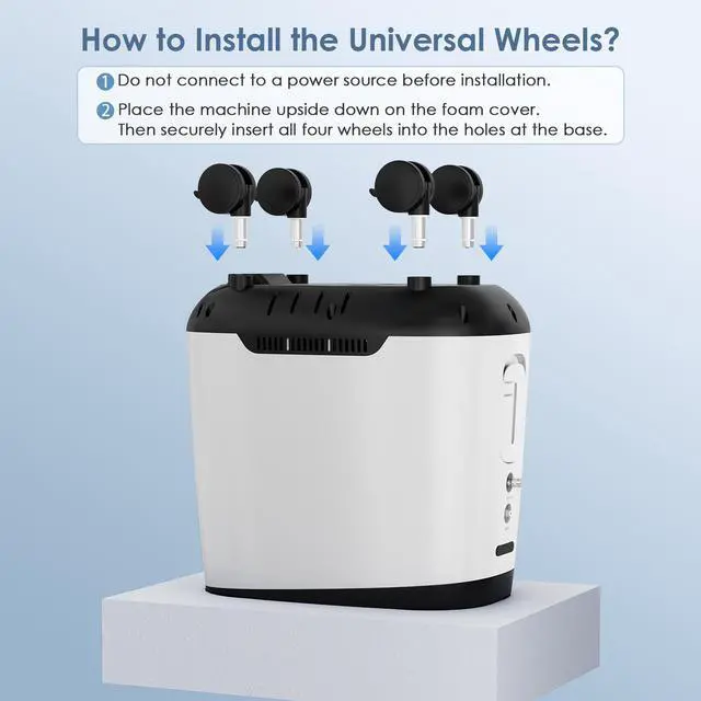 Alt view image 6 of 7 - Varon| 9L Home Oxygen Concentrator with Nebulizer & Remote Control, 93% Purity, 45dB Quiet Operation, 8-Hour Timer, Voice Prompt & SOS Alert