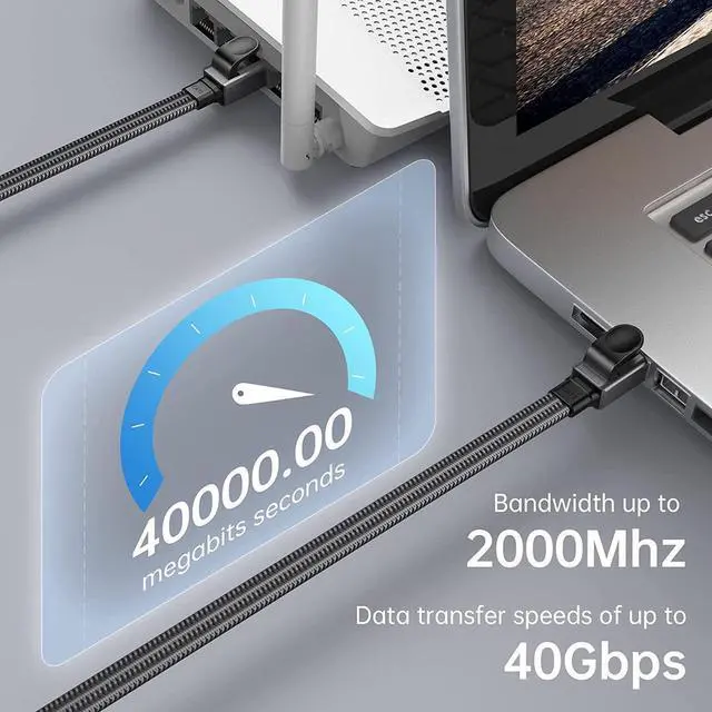 Alt view image 4 of 7 - DIXSG Cat 8 Ethernet Cable 33FT/10M, 26AWG Flat Braided High Speed Network LAN Cable 40gbps 2000mhz, Heavy Duty Shielded Ethernet Cord with Gold Plated RJ45 Connectors for Router Modem Gaming PS5/4