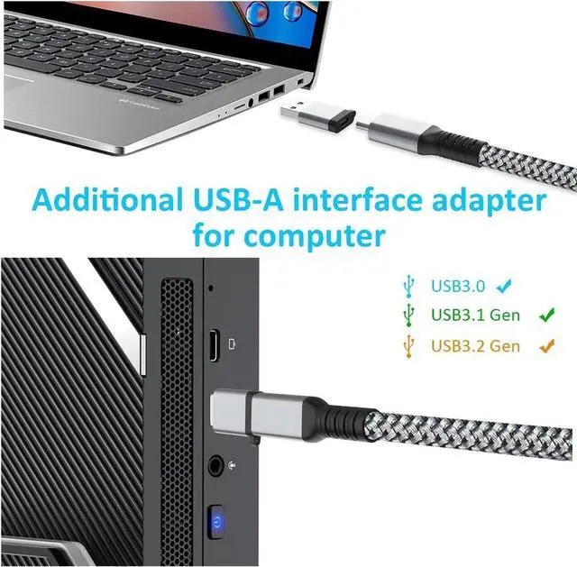 Alt view image 4 of 7 - DIXSG Link Cable 16FT VR Cable Compatible with Meta Oculus Quest 2/Quest 3/Pro Pico, Nylon Braided Accessories and Gaming PC Steam VR, USB 3.0 Data Transfer Type C Cable, for VR Headset