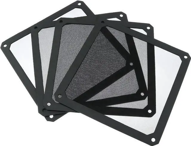 Alt view image 2 of 6 - DIXSG 4pcs 140mm PC Fan Dust Filter Magnetic Frame Computer Fan Grills Dust Mesh PC Cooler Filter Screen Dustproof Case Covers 14cm x 14cm, Black