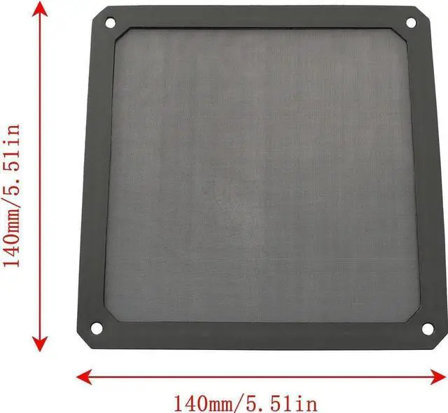 Alt view image 4 of 6 - DIXSG 4pcs 140mm PC Fan Dust Filter Magnetic Frame Computer Fan Grills Dust Mesh PC Cooler Filter Screen Dustproof Case Covers 14cm x 14cm, Black