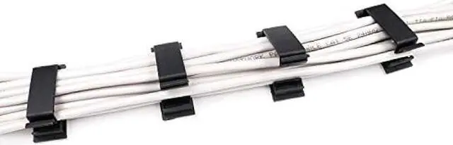 Alt view image 3 of 7 - DIXSG Cable Clips 3M Adhesive, Multipurpose Wire Clamps for Cable Management and Cable Runs - 50 Pack Black Bundled with 10 Reusable Cable Ties