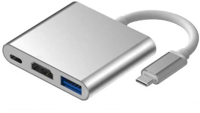 Main image of Cross-border type-c three-in-one adapter cable usb3.1HDMI function multi-dock 4k aluminum shell converter