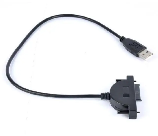 Alt view image 2 of 4 - Notebook optical drive SATA to USB easy drive cable, external optical drive box adapter cable, USB external 7+6 conversion cable