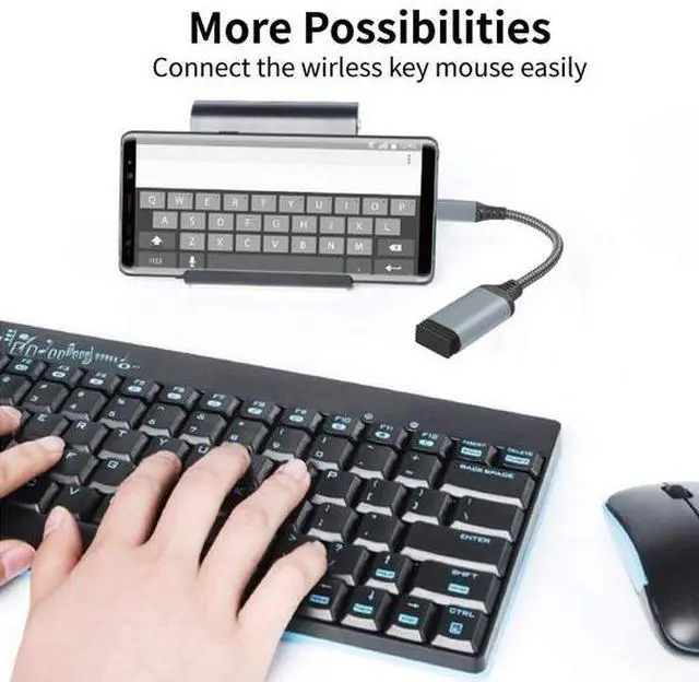 Alt view image 5 of 5 - OTG data cable type-c to USB3.0 adapter cable for mobile phones, tablets, computers and car expansion converters