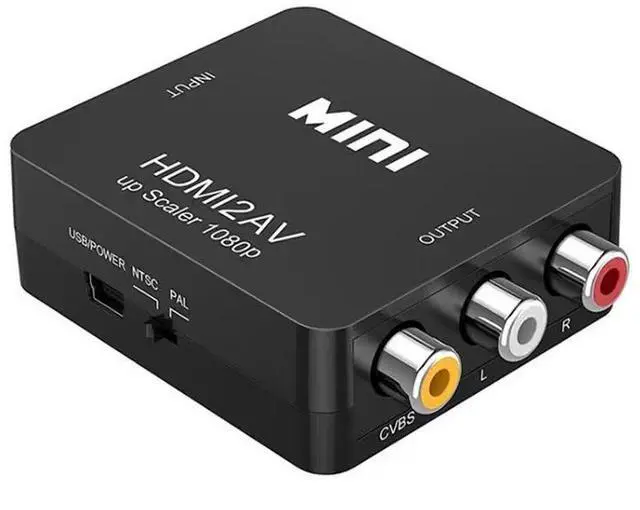 Main image of RCA to HDMI Converter,  1080P AV to HDMI RCA Composite CVBS Video Audio Converter Adapter Supporting PAL/NTSC for Xbox/PS2/Wii/SNES/N64/VHS/VCR/DVD