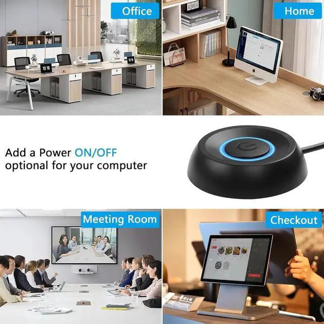 Alt view image 6 of 7 - WISDUM PC Power Switch, Desktop Computer External Remote Start, Motherboard Button, Extension Cable with LED Light (Black)