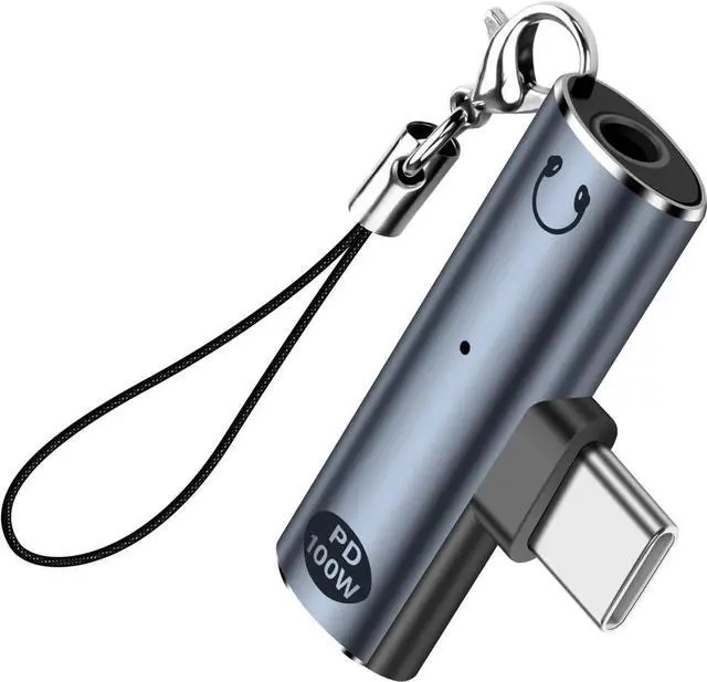 Main image of USB C to 3.5mm Audio Adapter USB Type C to Aux Female Headphones Jack& 100W 2-in-1 PD Power Supply Adapter DAC USB C Headphone Adapter for USB C Devices Without 3.5mm Interface