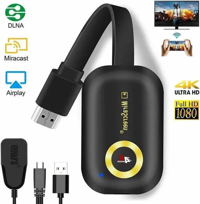 Alt view image 6 of 6 - WISDUM 4K WIFI 1080P Wireless Display TV Dongle Adapter HDMI Receiver Airplay Miracast