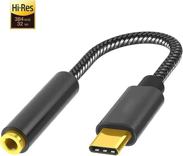 Main image of USB C to 3.5mm Headphone Adapter - USB Type C to AUX Audio Jack Hi-Res DAC Dongle Cable Cord Compatible with Pixel 4 3 2 XL, Samsung Galaxy S20 Ultra Z Flip S20+ S10 S9 Plus Note 10, iPad Pro