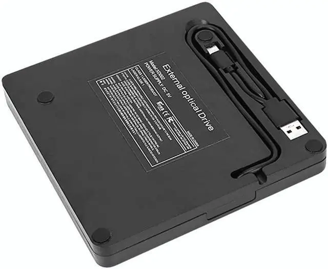 Alt view image 7 of 7 - External CD DVD Drive, Portable High-Speed USB-C & USB 3.0 CD/DVD ROM DVD Burner/DVD Reader Writer Optical Drive for PC Desktops, Compatible with Windows/Mac OS X/Linux