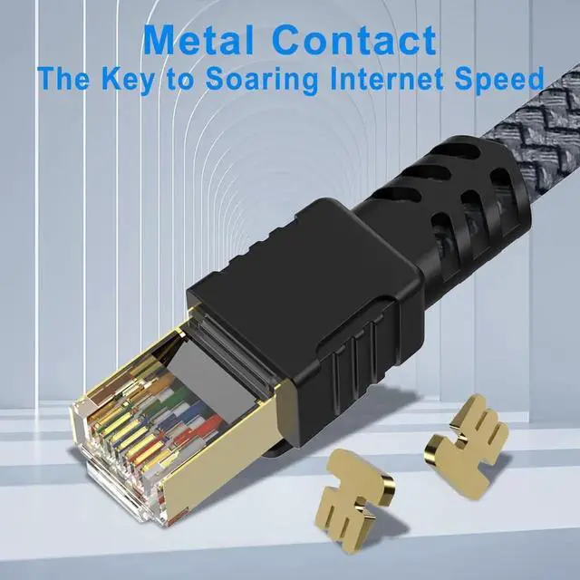 Alt view image 6 of 7 - Ethernet Cable RJ45 Cat7 10Gbps 1000Mhz Lan Cable UTP RJ45 Network Cable for Cat7 Compatible Patch Cord for Modem Router Gaming Cable Ethernet (100ft / 30M