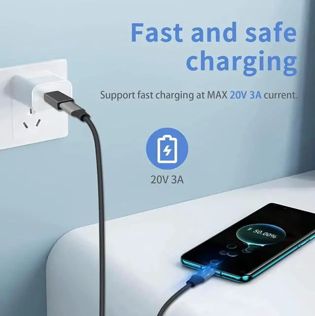 Alt view image 3 of 7 - [10Gbps, 2Pack] USB to USB C Adapter, USB C Female to USB 3.0 Male Adapter, 10GB USB A to USB Type-C 3.1 Gen 2 Adapter Support PD Fast Charging and Data Transfer for Phone, Laptop, Computer
