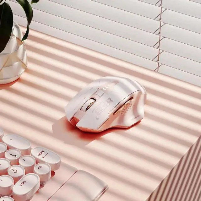 Alt view image 6 of 6 - WISDUM  Wireless Mouse, Rechargeable Mouse Wireless 2.4G USB (Battery Level Visible) Ergonomic Computer Mouse, Silent Wireless Mice for Laptop PC Computer, 4 Levels DPI [800/1200/1600/2400 dpi]