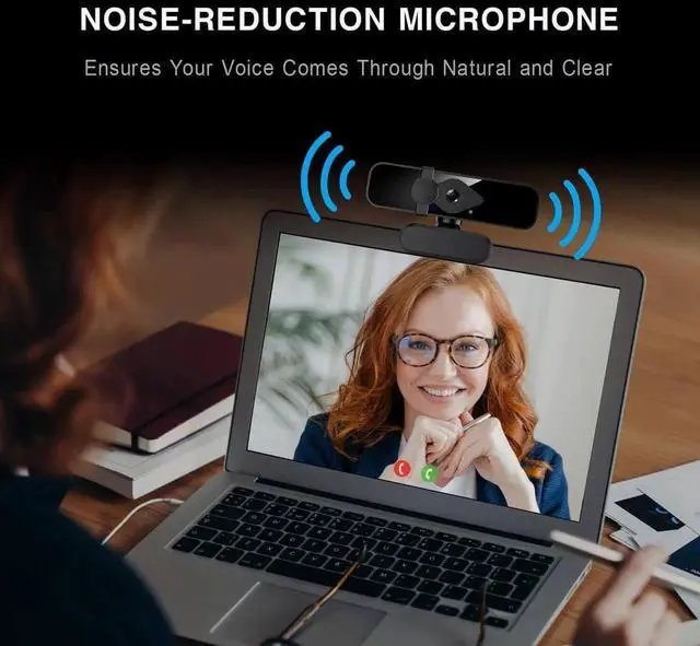 Alt view image 3 of 6 - WISDUM 2K Webcam for PC, 85° View USB Computer Camera, with Noise Canceling Microphone & Privacy Cover, HD Web Camera for Desktop Laptop Monitor Mac Streaming, Gaming & Video Calling Webcam