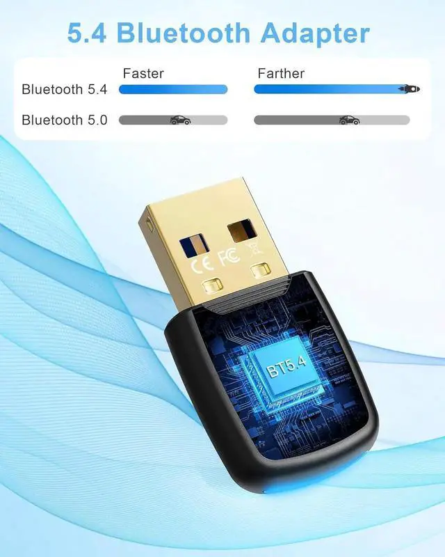 Alt view image 4 of 7 - WISDUM Bluetooth Adapter PC, USB Bluetooth 5.4 Adapter EDR Bluetooth Dongle for Windows 11/10/8.1/7, Bluetooth 5.4 USB Adapter for PC Laptop Headphones Keyboard Mouse Controller Headset Desktop