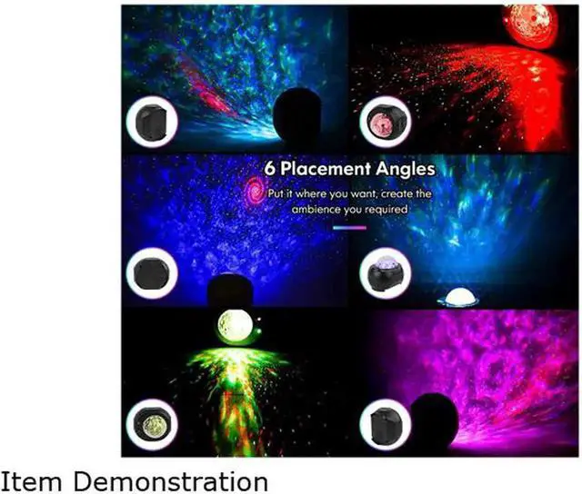 Alt view image 3 of 7 - WISDUM Star Projector Night Lights, 3 in 1 Galaxy Projector Light, Sky Nebula/Moving Ocean Wave, Best Gift for Kids Adults for Bedroom/Party with Hi-Fi Stereo Bluetooth Speaker, Voice&Remote Control