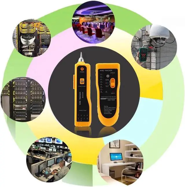 Alt view image 6 of 7 - Ethernet Tester, Wire Tester, Wire Tracker, Ethernet Network Cable Tester Kit RJ11 RJ45 CAT5/5e CAT6 LAN Wire Tracker Portable Line Finder for Miss Wiring Disorder Cable Open and Short Circuit Testing