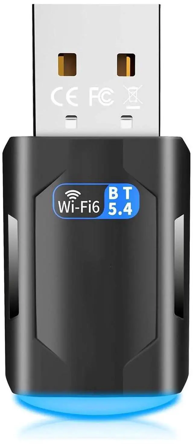 Main image of WISDUM 2-in-1 Wi-Fi 6 Bluetooth 5.4 USB Adapter for PC Laptop, AX900Mbps WiFi 2.4G/5GHz Wireless Network Dongle w/Built-in Driver for Windows 11 10 Desktop Headphones, Keyboard, Mouse, Controller