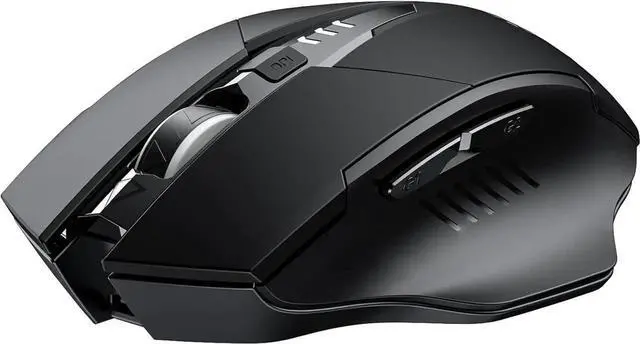 Main image of WISDUM 2.4G RF Wireless Mouse, Rechargeable Mouse, Battery Visible, 4 adjustable DPI (up to 2400 DPI), 6 Buttons, Ergonomic Large Mouse for Laptop, Computer, Windows 7/8/10/XP, Vista and Mac OS