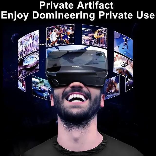 Alt view image 6 of 7 - WISDUM 3D VR Headset for Cellphone, Adjustable Virtual Reality 3D VR Glasses Headset Helmets, Compatible 5.0-7.0 inch i-Phone & Android Smartphones with Controller, for Watching 3D VR Content (Black)
