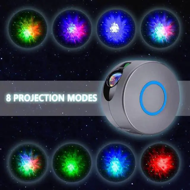 Alt view image 3 of 7 - Star Projector, Galaxy Projector with Led Night Light Nebula Cloud, Star Light Projector with Remote Control for Kids Adults Bedroom/Party and Home Theatre