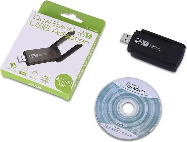 Alt view image 7 of 7 - 1200Mbps USB WiFi Adapter, AC1200 Dual Band WiFi Dongle Receiver, Support 5Ghz 867Mbps 2.4Ghz 300Mbps, USB 3.0 Wireless Adapter for PC / Desktop / Laptop Windows10 / 8.1 / 8/7 / XP, Mac 10.5-10.15