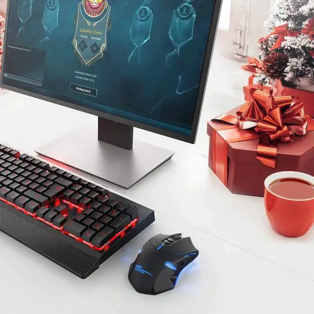 Alt view image 7 of 7 - Wireless Mouse [7 Silent Click Buttons] 2.4G Professional Cordless Gaming & Office Optical Mice with 5 Adjustable DPI for Laptop PC Computer Windows Mac etc.  Super Energy Saving Black