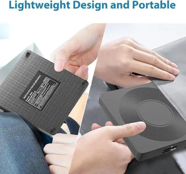 Alt view image 7 of 7 - WISDUM [5-in-1] External CD DVD Drive with 2 USB Ports and 1 TF 1 SD Card Slots, USB 3.0 Portable CD/DVD Disk Drive Player Burner Reader Writer for Laptop Desktop PC Windows 11/10/8/7/XP Linux Mac OS