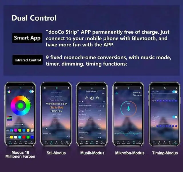 Alt view image 4 of 7 - WISDUM LED Neon Light Strip,12V Smart Neon LED Strip Light,16.4ft / 5M RGB Neon Strip Light with Remote Control and APP Control, 20 Modes Rope Lights, Living Gaming Room Wall Decord