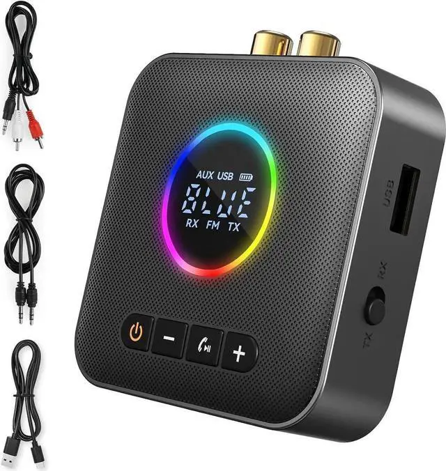 Main image of WISDUM Bluetooth 5.4 Receiver for HiFi, 5.4 Bluetooth Audio Adapter for Streaming Music with USB, RCA, 3.5 mm AUX, 2-in-1 Bluetooth 5.4 Transmitter and Receiver for Home Stereo/Speaker/Car/TV/Tablet