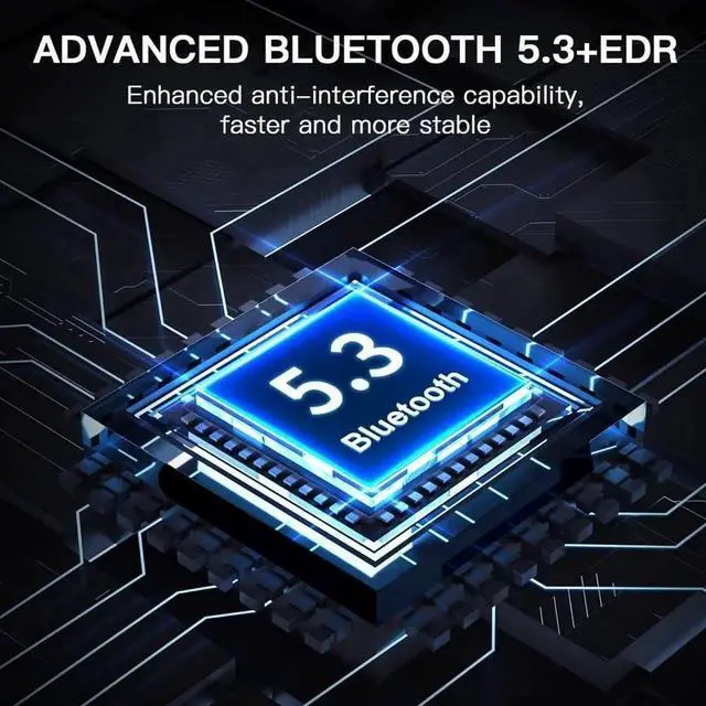 Alt view image 4 of 7 - USB Bluetooth Adapter 5.3 , Long-Distance Bluetooth 5.3 Dongle PC, 100M Audio Transmission, Low Latency EDR Bluetooth Receiver for Bluetooth Keyboard Mouse, Support Windows 10/11/8.1 (Plug and Play)