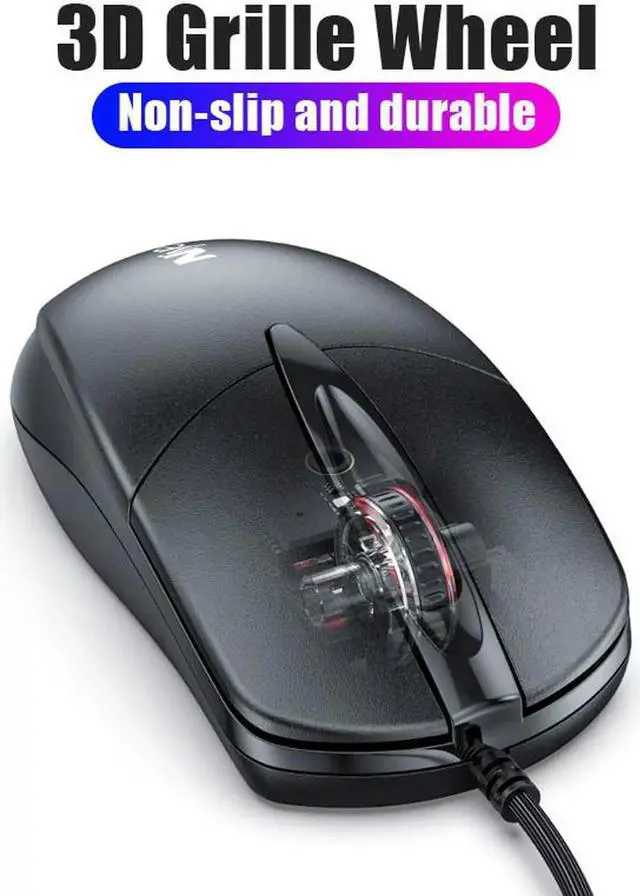 Alt view image 4 of 7 - USB Wired Mouse Gamer Computer Office Gaming Silent USB Mouses 1000 DPI Mice Ergonomic for Macbook Laptop PC Non Slip Mouse Gamer Compatible with PC/Laptop/Desktop (Black)d